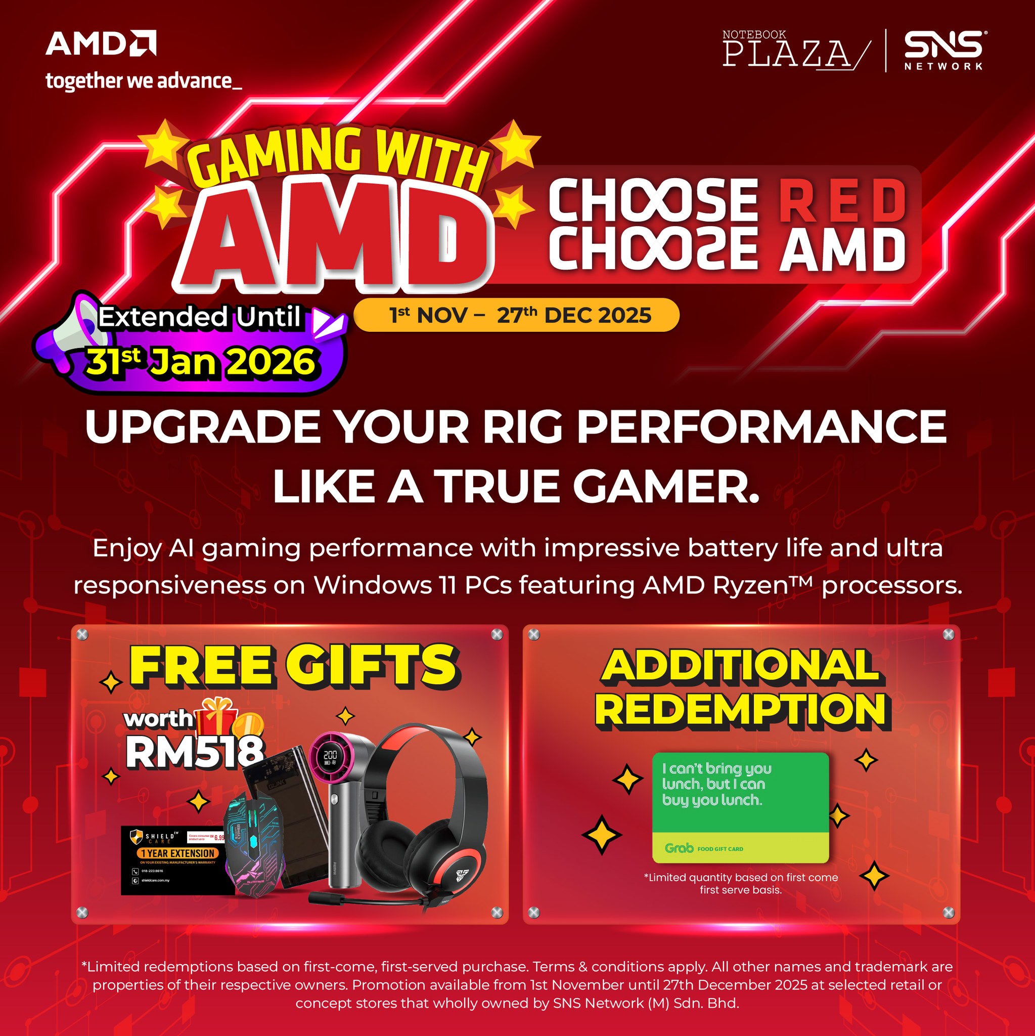 SNS NETWORK - 🎮 LEVEL UP WITH AMD — NOW EXTENDED! 🔥 Good... | Facebook