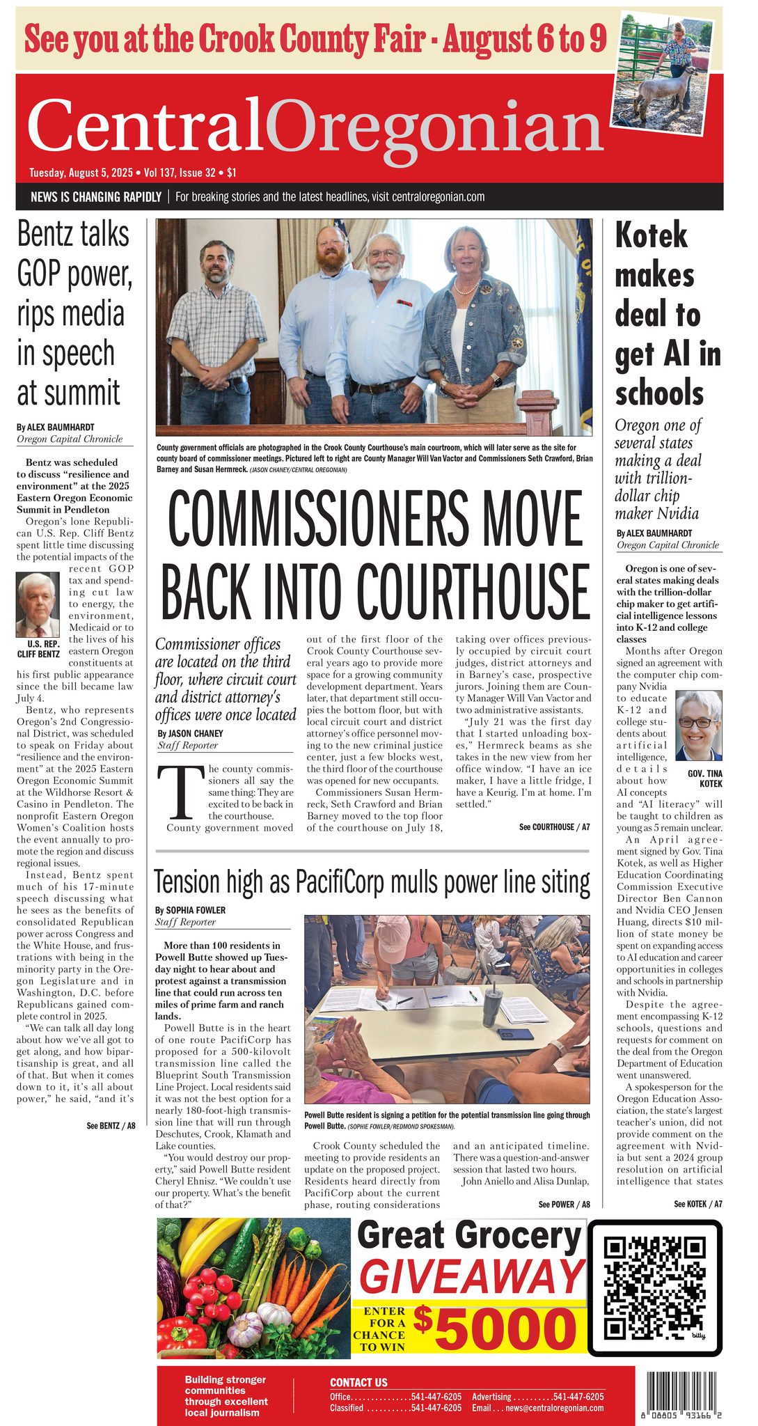 Central - Here is a sneak peek at the front page of this week's Central ...