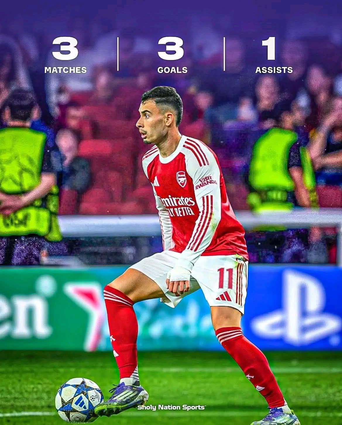 The Arsenal's new number 11 🇧🇷♥️ Gabi Martinelli!