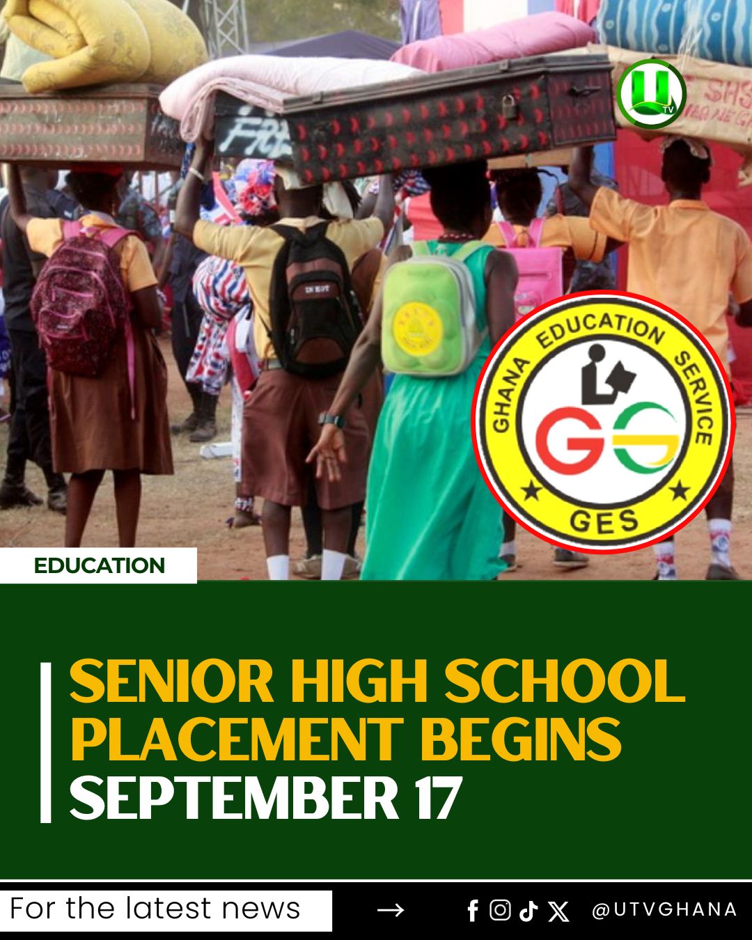UTV Ghana - Ghana Education Service (GES) has announced... | Facebook