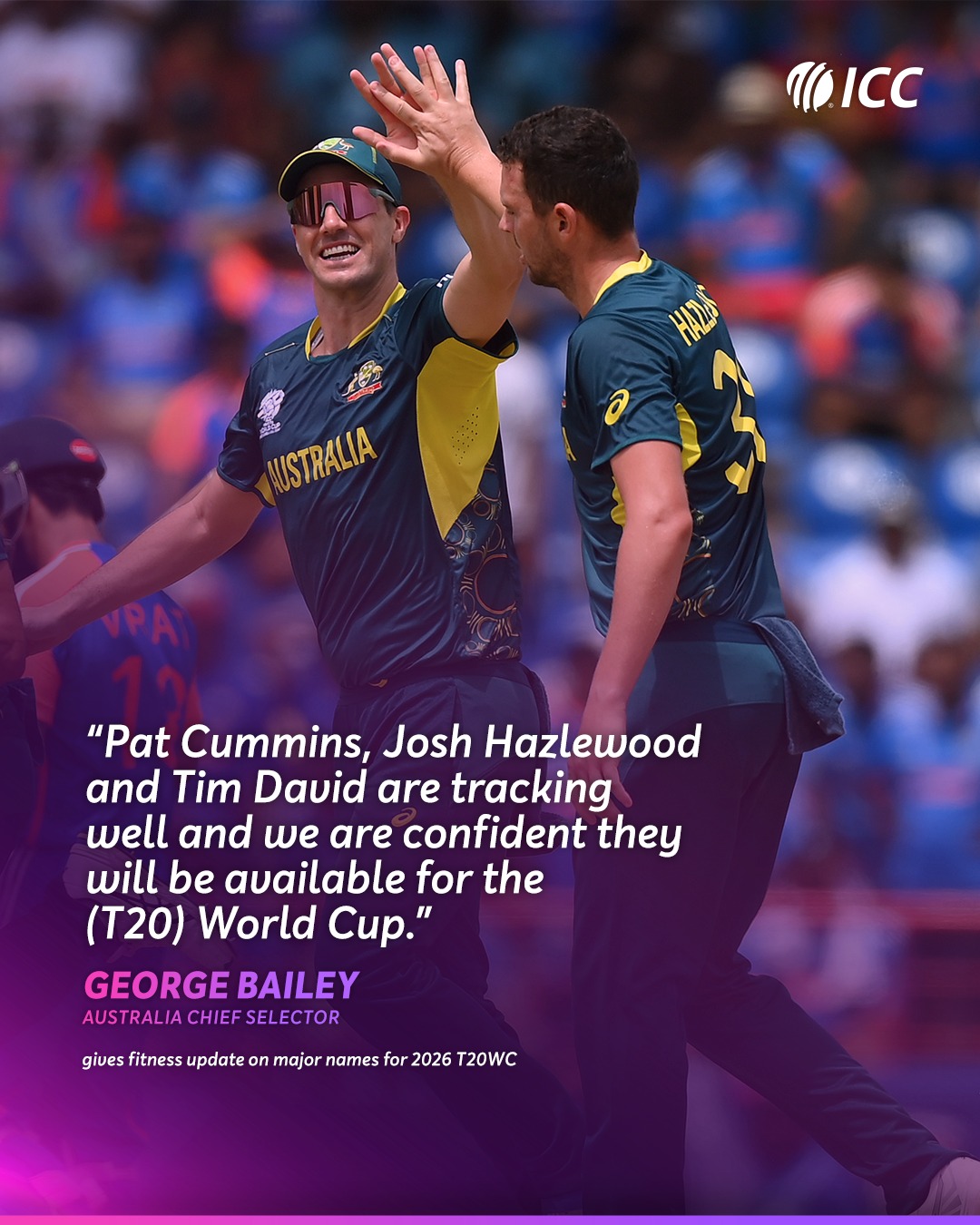 ICC - Australia issue a positive update on the availability of major ...