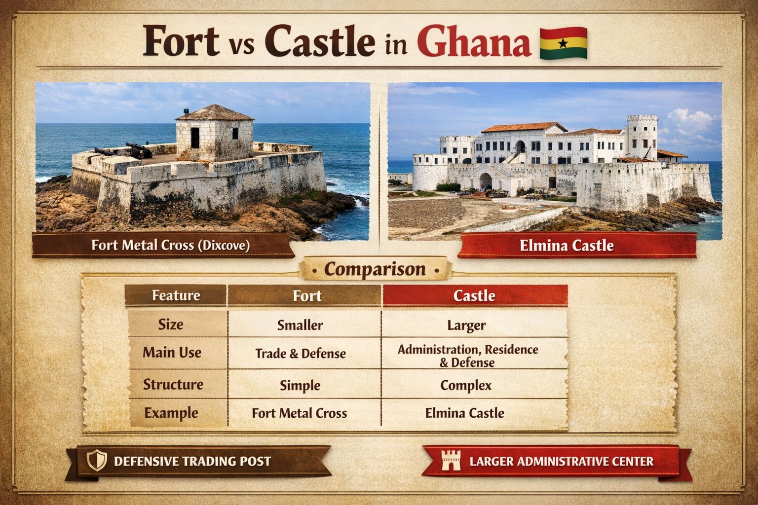 Bricy Boateng - The key differences between forts and... | Facebook