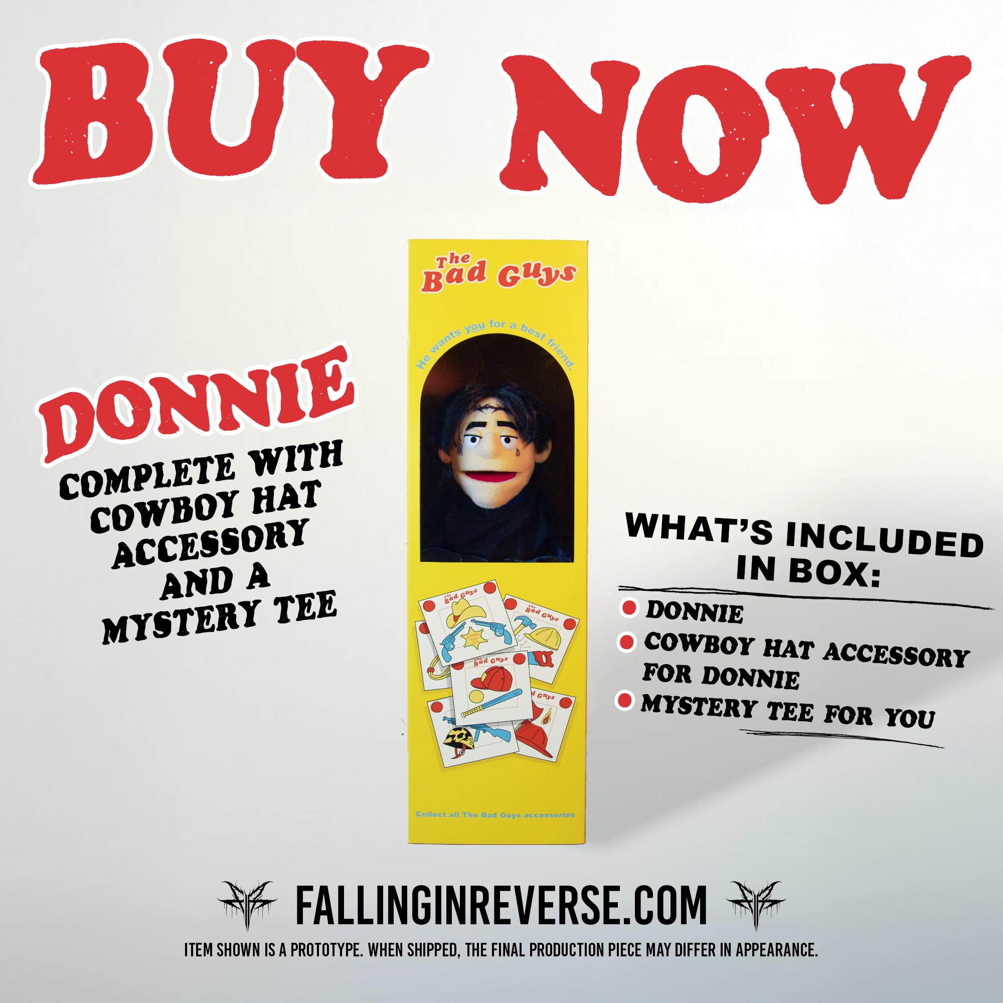 Falling - Donnie the puppet can now be yours. Pre-order at ...