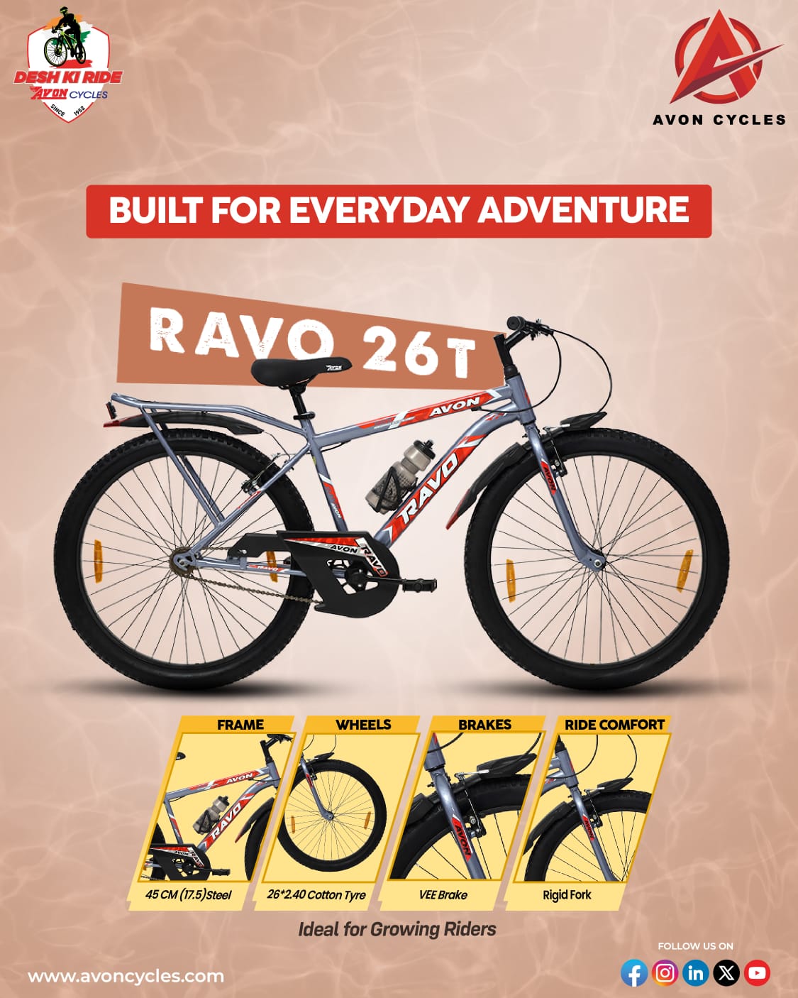 Avon - Built for Everyday Adventure. 🚴‍♂️ Meet the RAVO 26T — designed ...