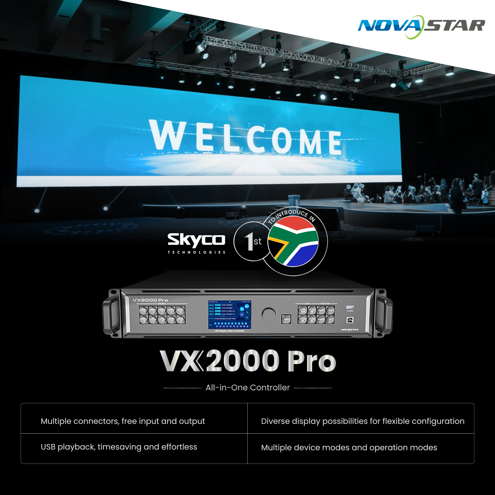 Skyco - Skyco is proud to be the first to introduce the NovaStar VX2000 ...