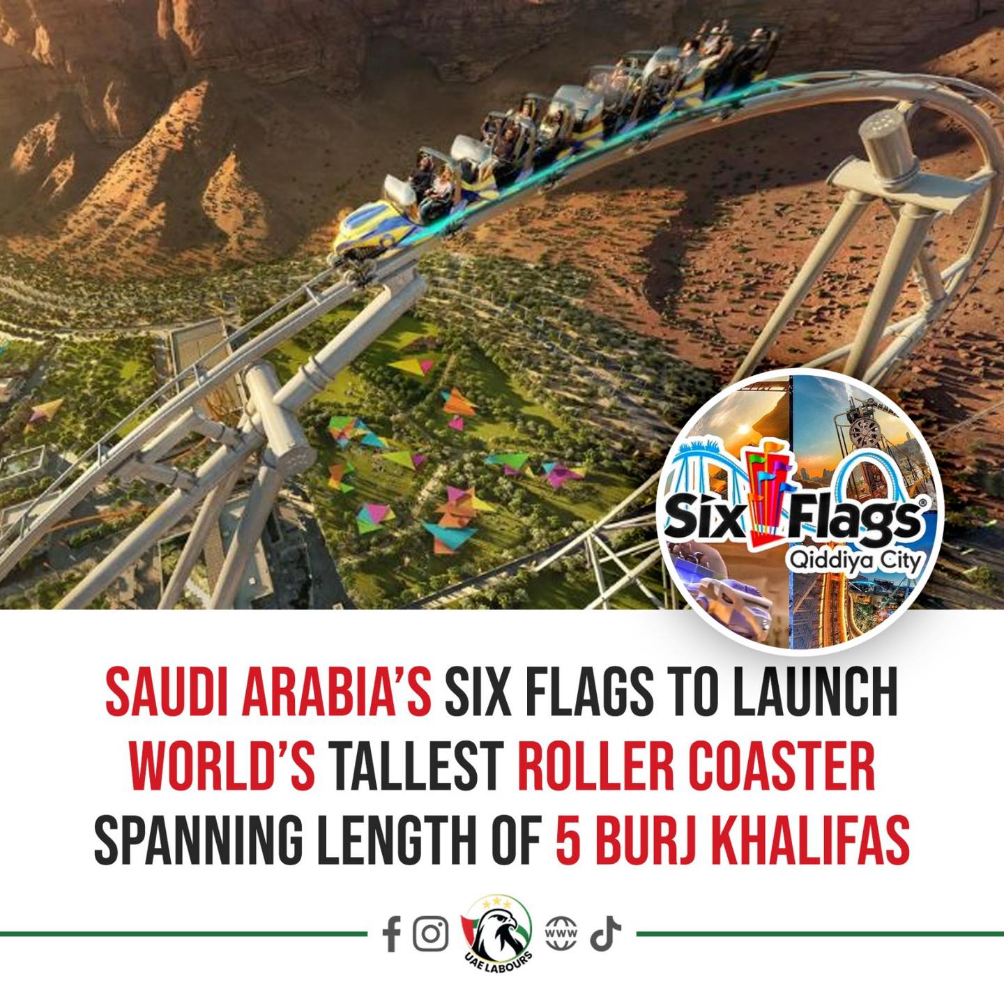 UAE - Get ready for the ultimate thrill in Riyadh! 🎢 Six Flags Qiddiya ...