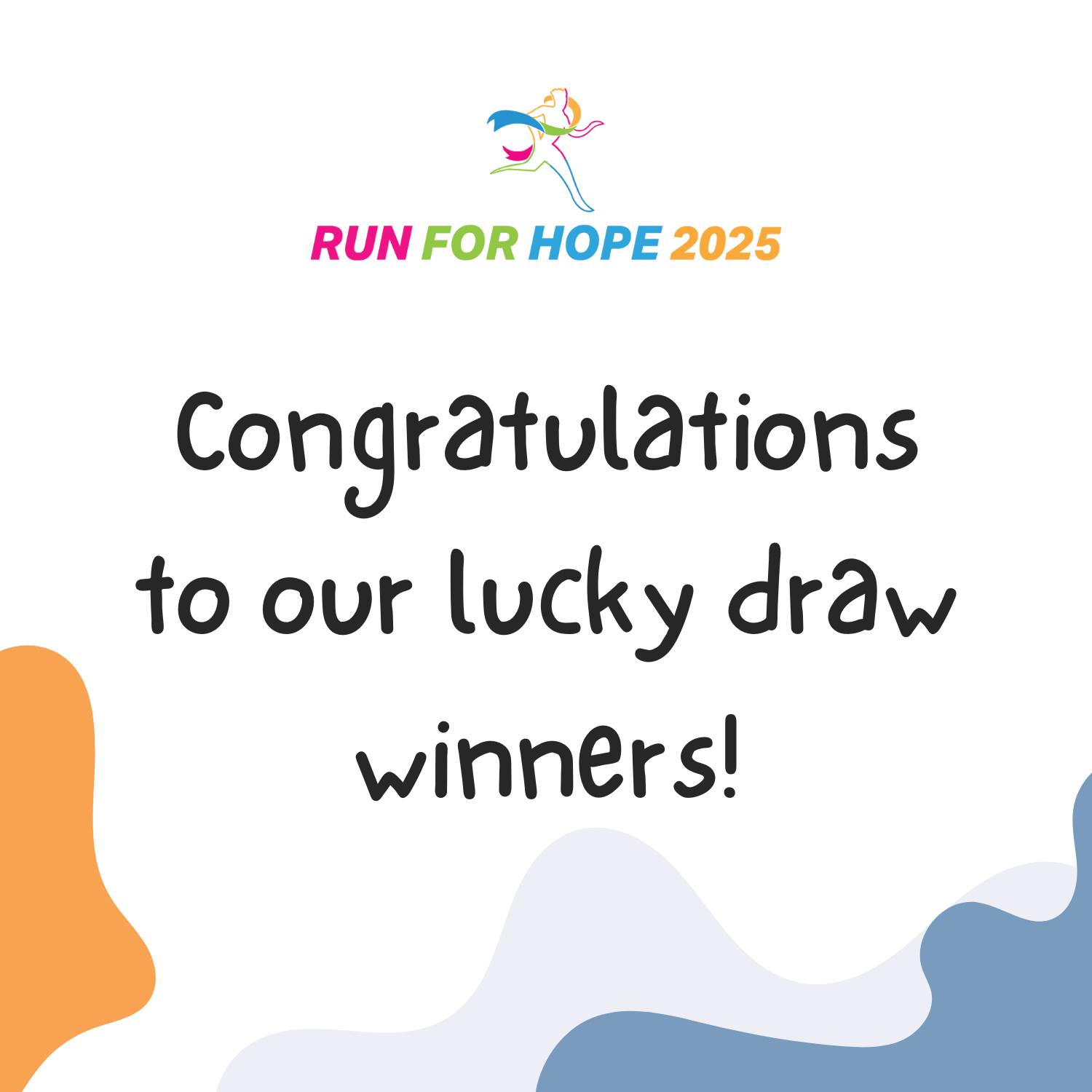 Run For Hope - Congratulations to the following 35 lucky... | Facebook