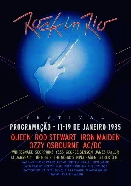 Hace 41 años (en 1985) comenzó el primer Rock in Rio! Ese día