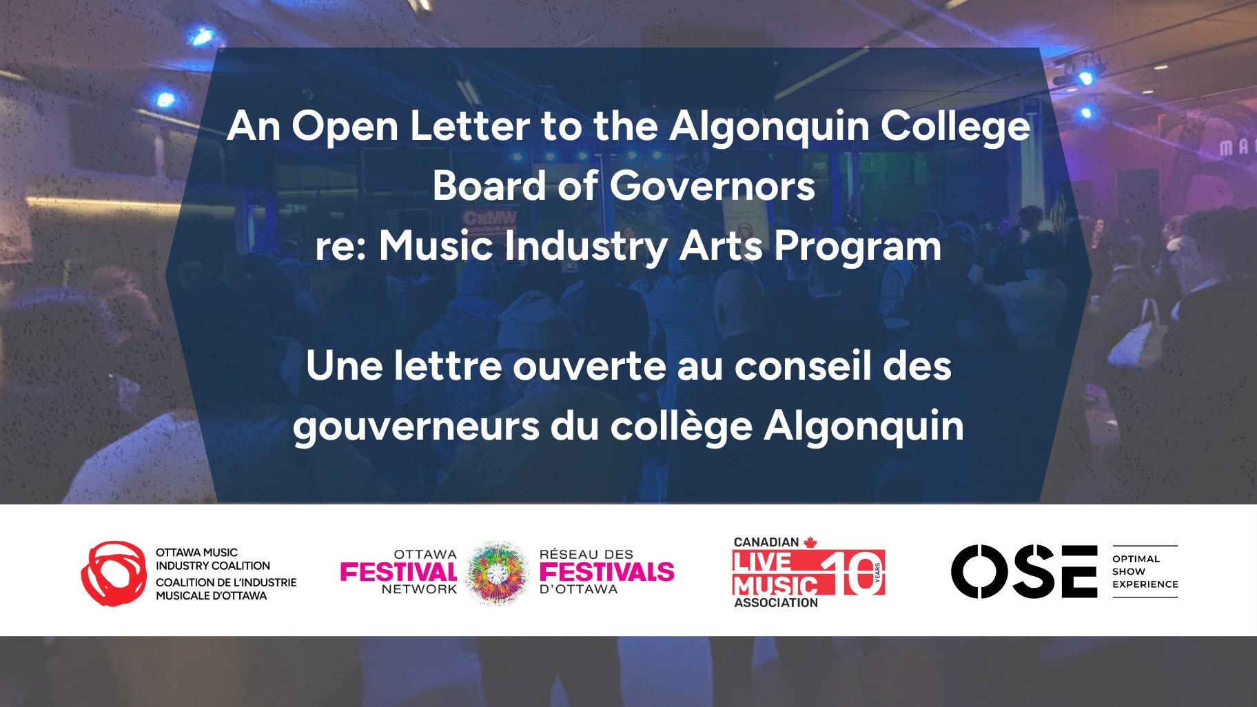 Ottawa - Today, an open letter was sent to the Board of Governors at ...