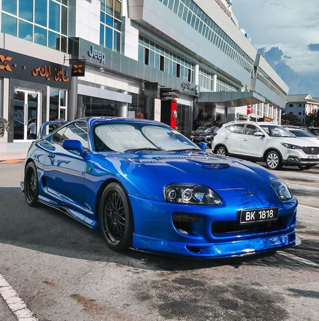 JDMUnderground - Blue A80. Angel eyes, front splitter. Knows what it ...