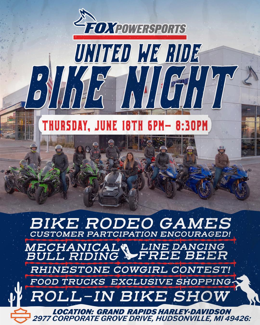 United We Ride Bike Night! 🔥 GET READY! Thursday, June 18th from