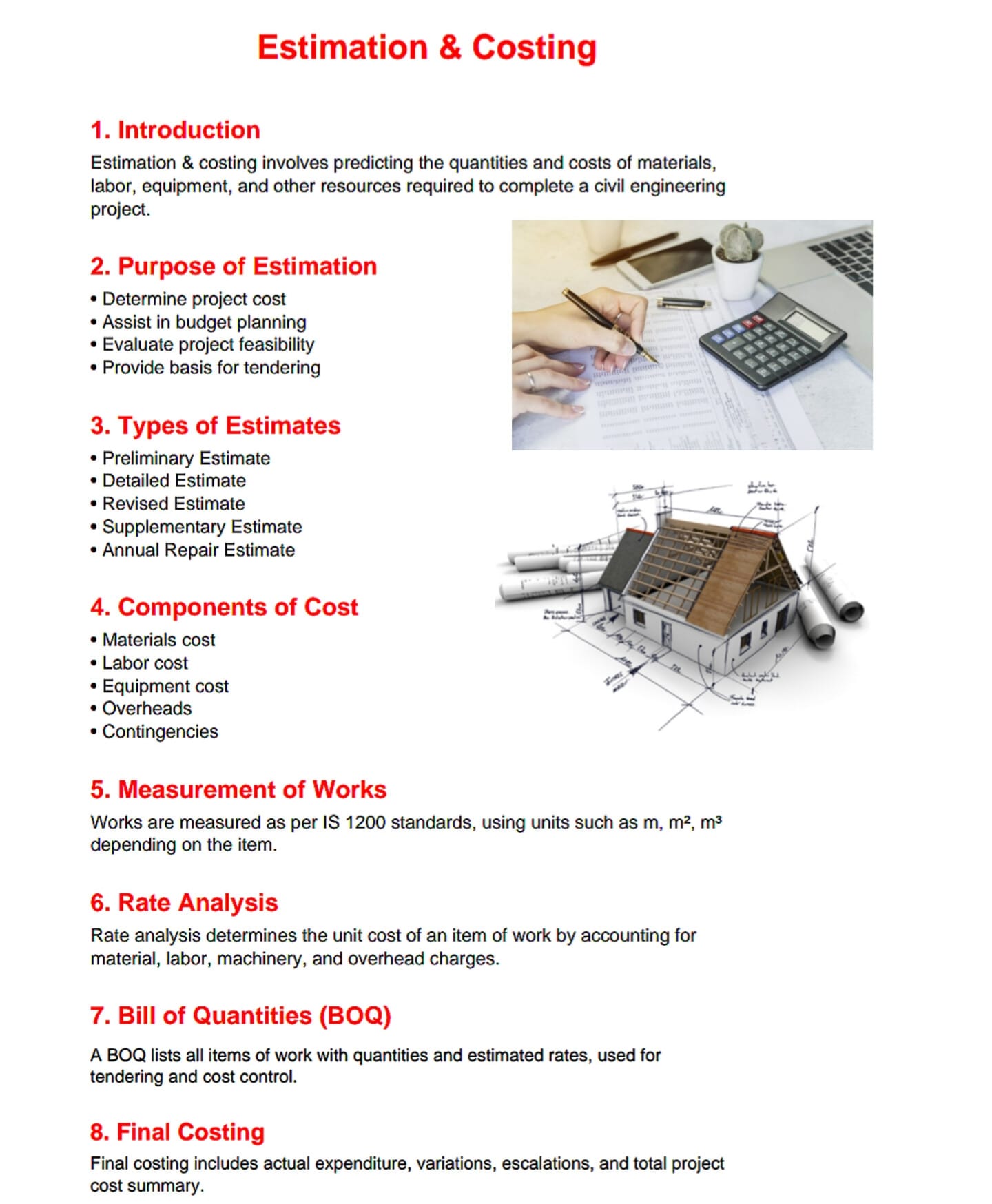 Civil - Estimation & Costing #EstimationAndCosting # ...