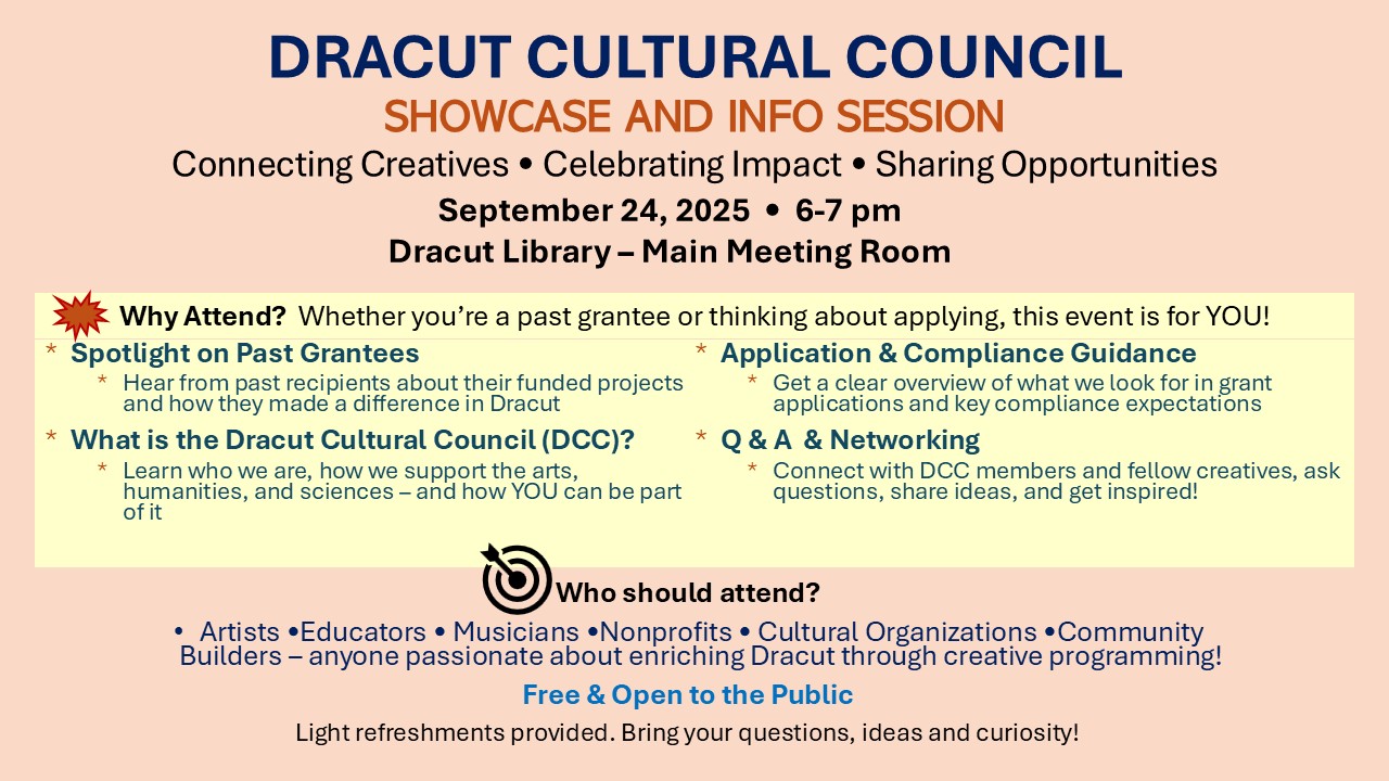 Dracut Cultural Council Showcase & Information Session