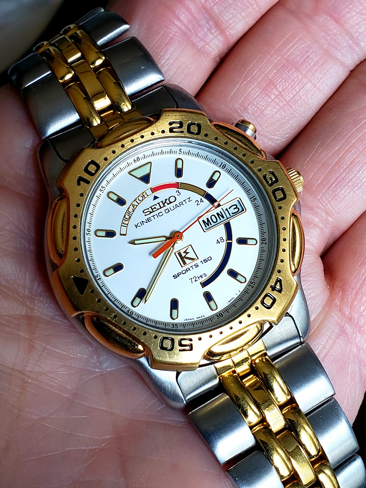 Monday Vintage Kinetic Diver 5M23-6A09 Original bracelet Year of