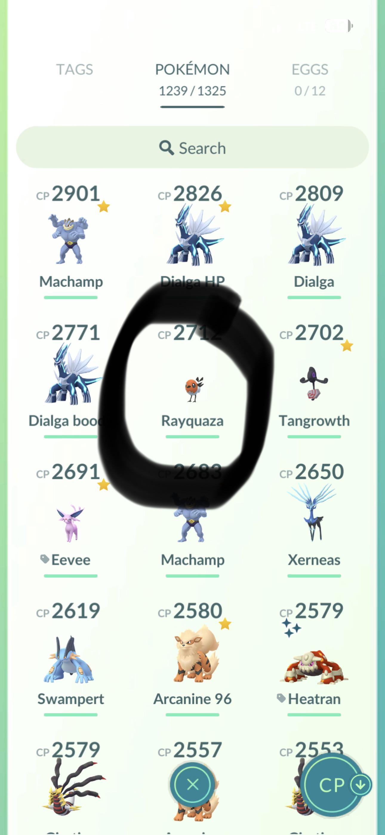 Returning player here, why has my rayquaza turned into a little