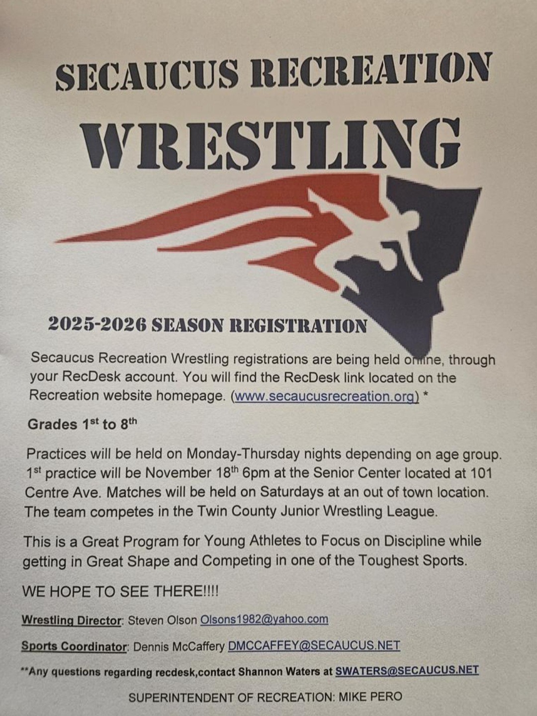 Secaucus Recreation Wrestling