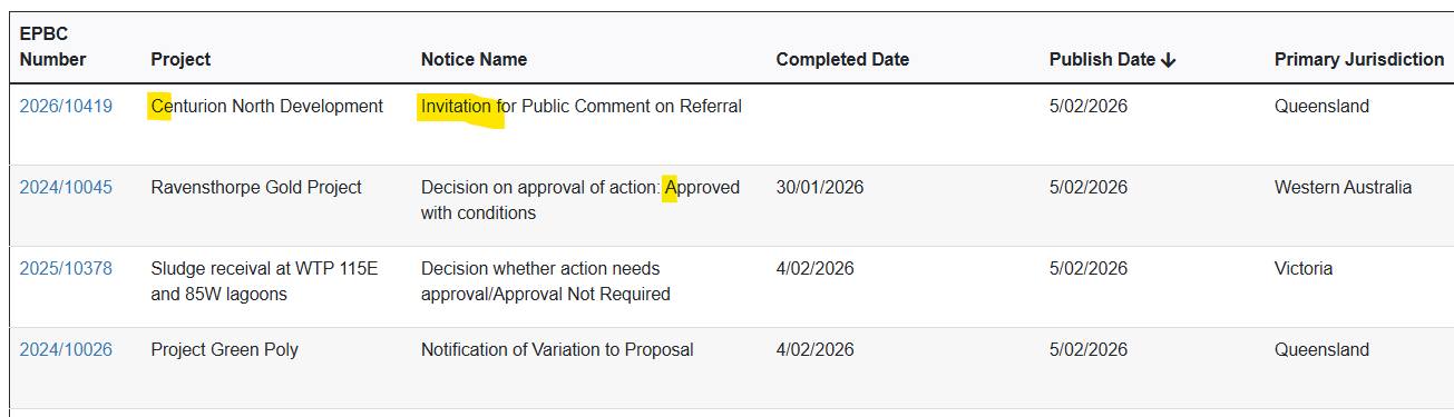 1 new #coal Referral WA/QLD/VIC:... - EPBC (Environment Protection ...