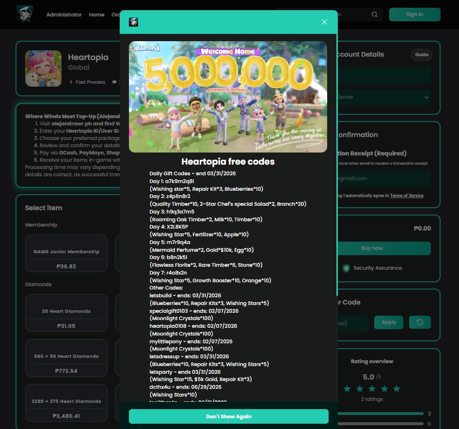Heartop... - Alejandrawr - Alejandro’s Discounted Game Credits | Facebook