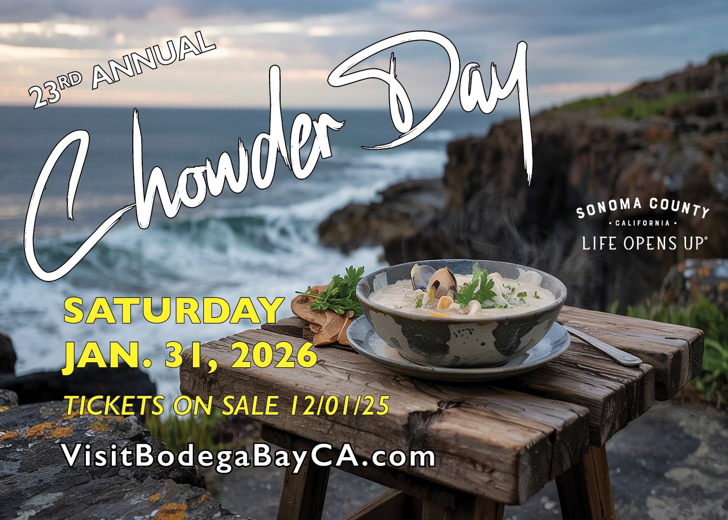 Bodega Bay, CA - Bodega Bay Chowder Day 2026 TICKETS ON... | Facebook