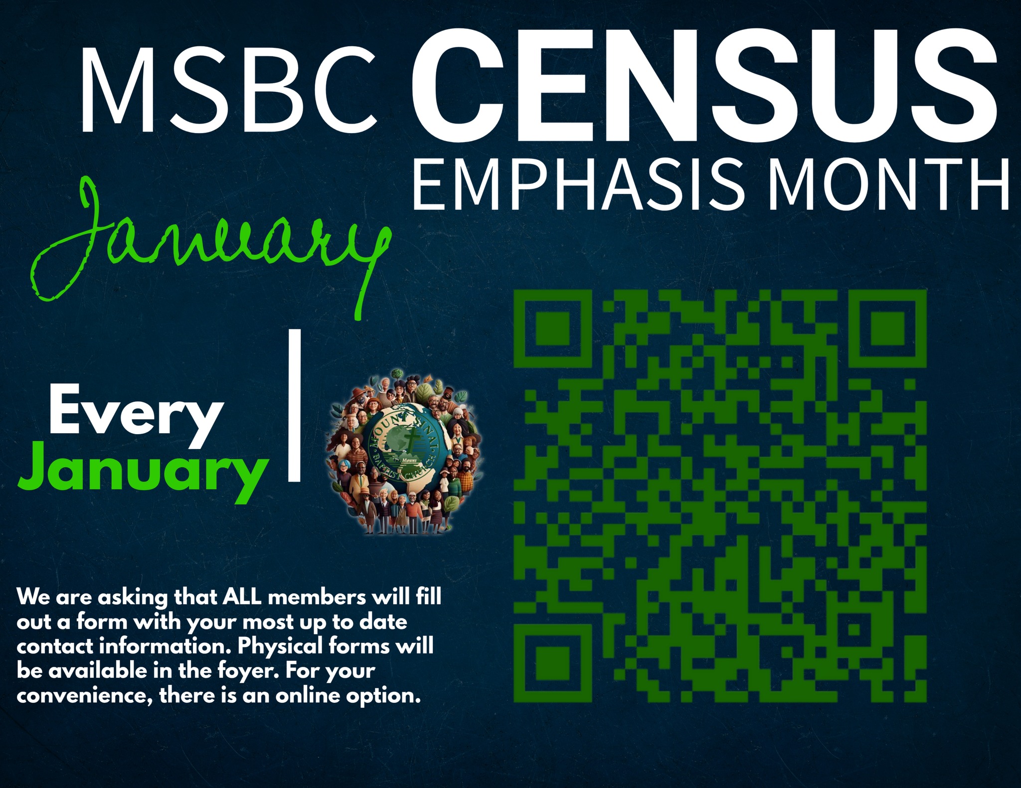 Mt. - January is MSBC Census Emphasis Month!!! Please have the Head of ...