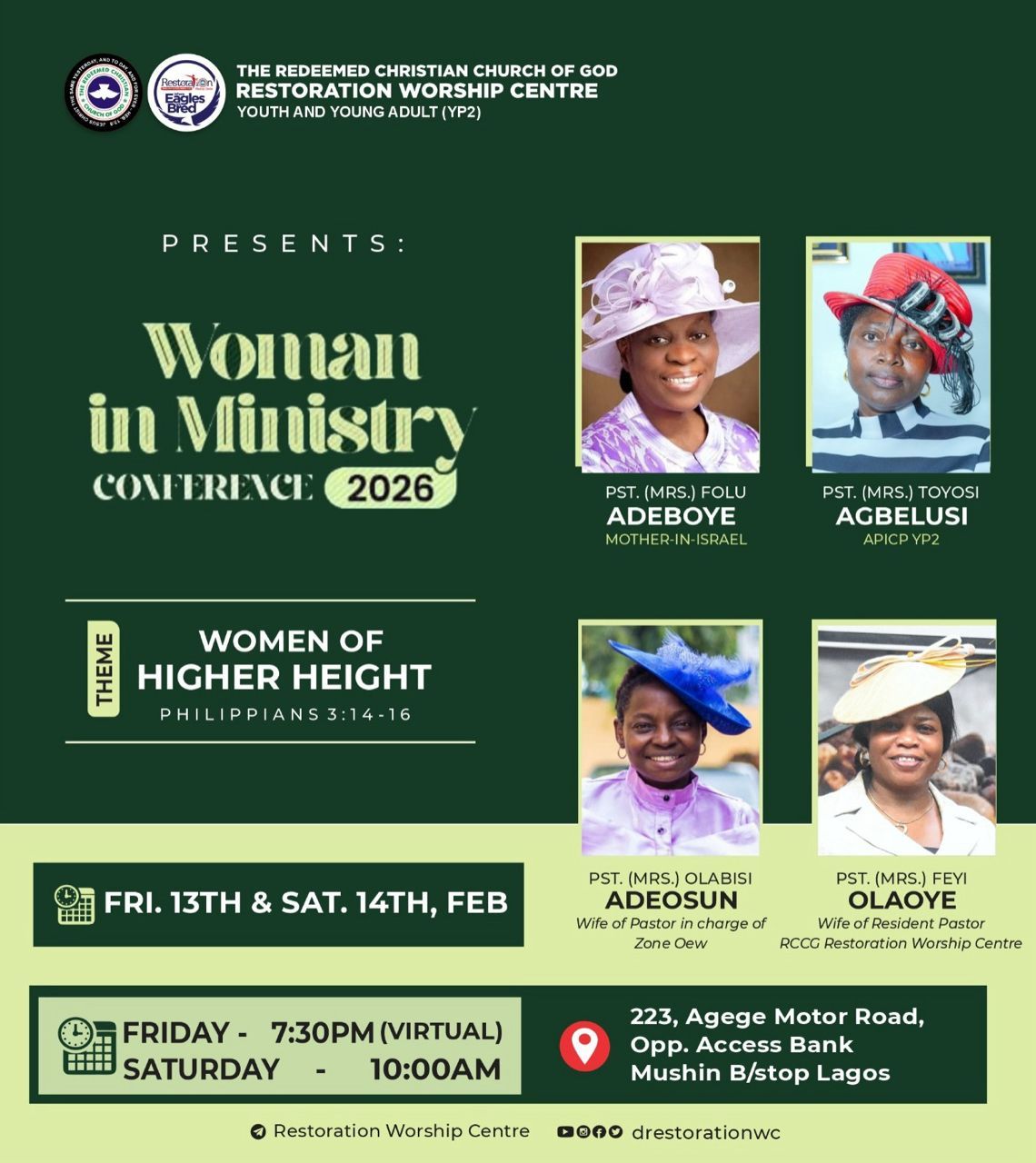 *RCCG WOMEN'S IN... - RCCG Restoration Worship Centre | Facebook