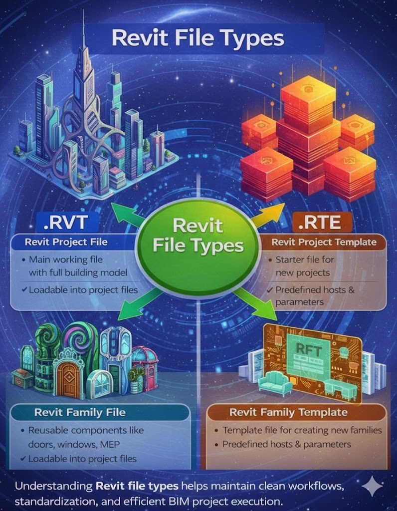Kayan Academy - 📂 فاهم فعلاً أنواع ملفات Revit؟ ولا شغال... | Facebook