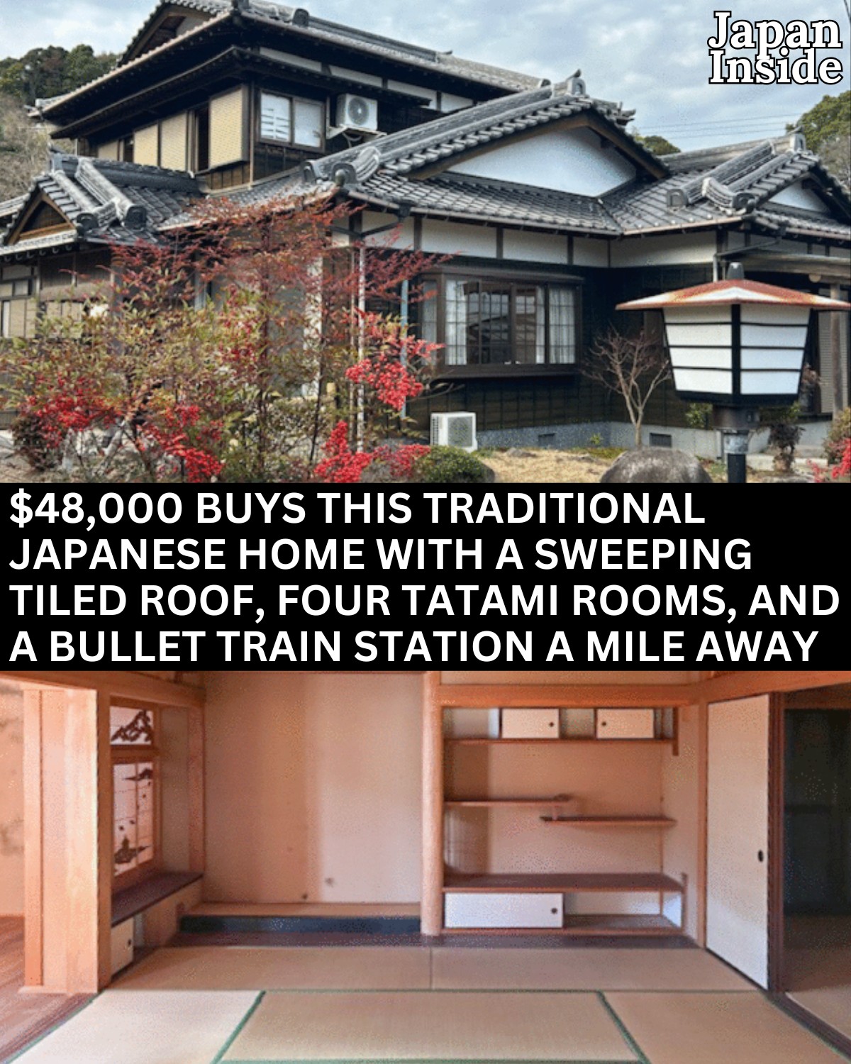 This expansive Japanese house is listed at just 7 million yen or