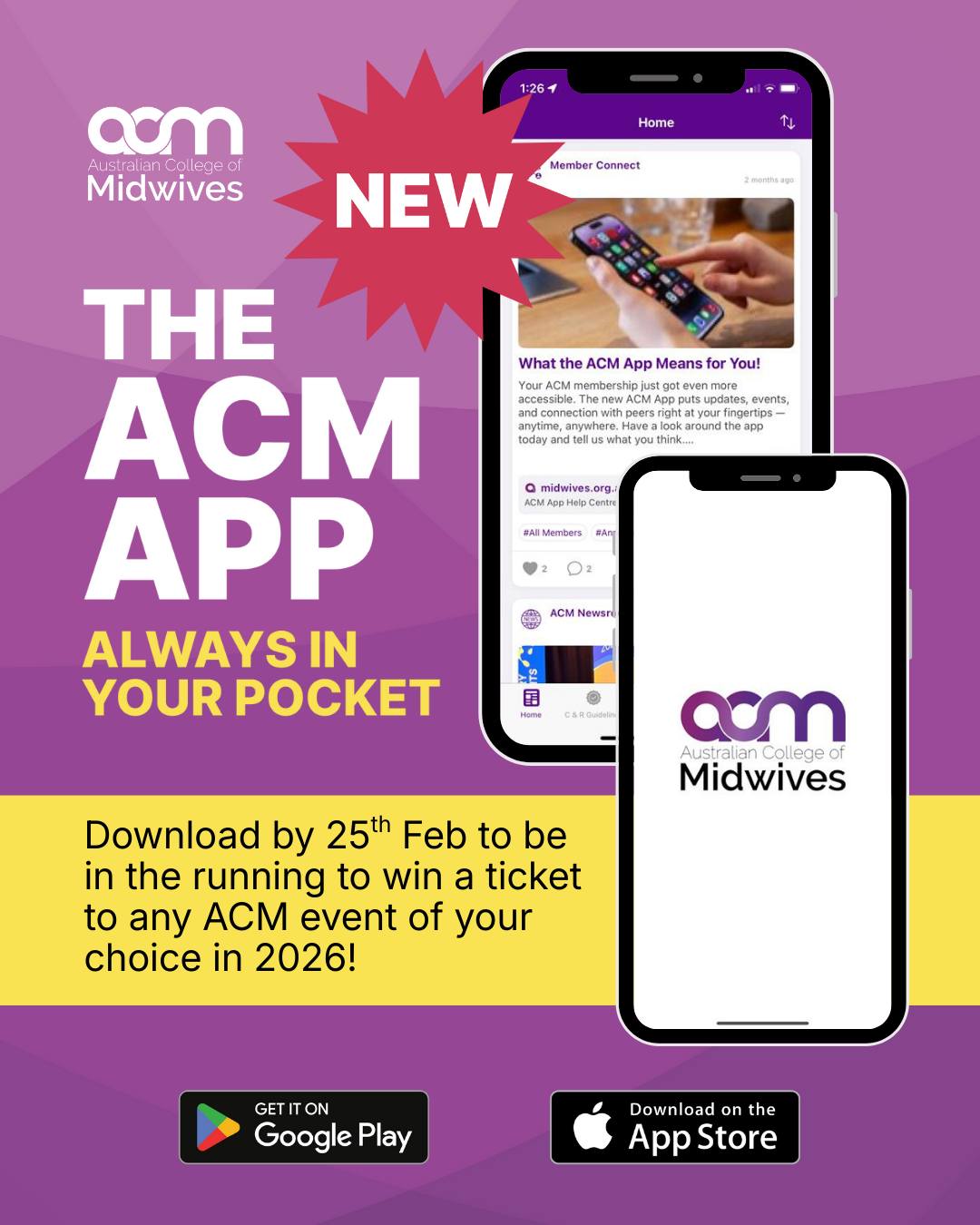 🎉 The ACM App is... - Australian College of Midwives (ACM) | Facebook
