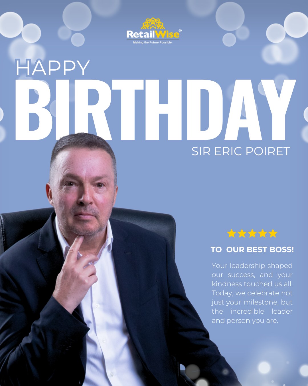 RetailWise - Happy Birthday to our incredible leader! Today, we ...