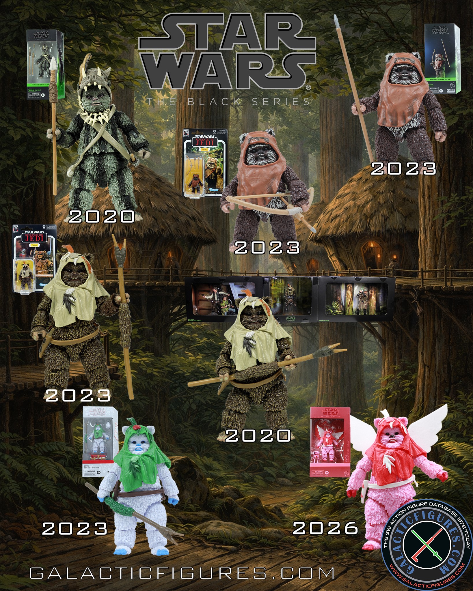 2 more Black Series Ewoks including Kneesaa