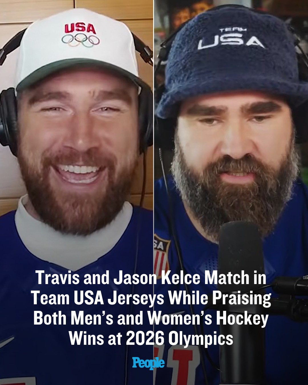 People - 🔗: bit.ly/3N1rve8 Travis and Jason Kelce matched... | Facebook