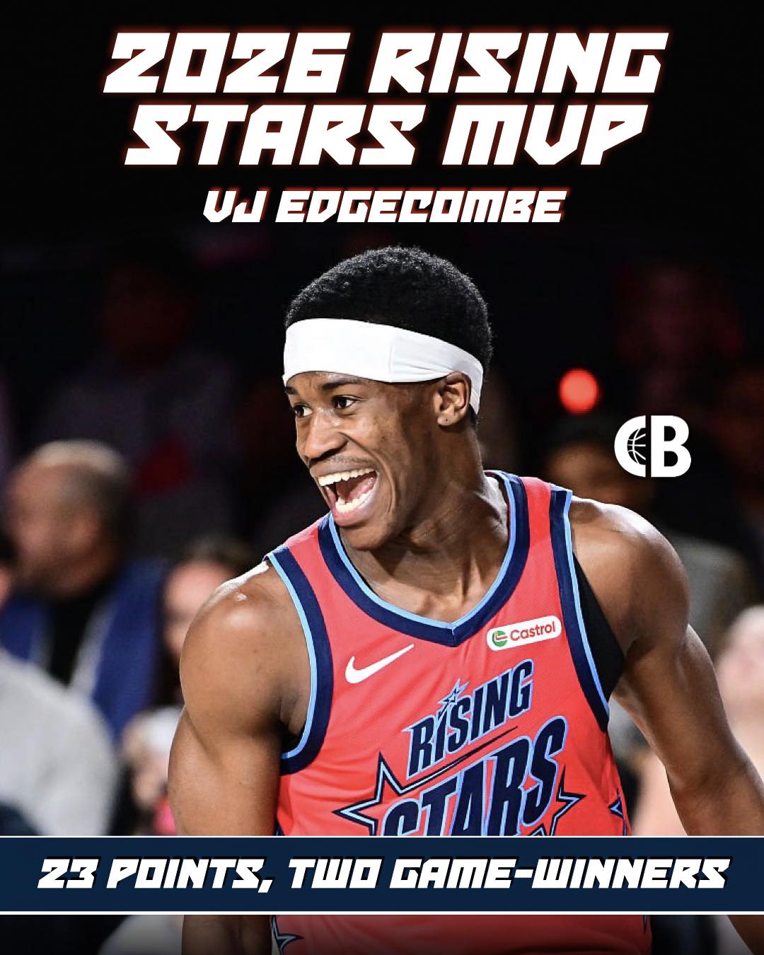 Courtside - VJ EDGECOMBE HAS BEEN NAMED THE 2026 NBA RISING STARS MVP ...
