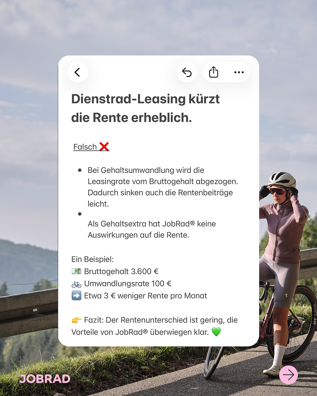 Jobrad Wieviel Weniger Rente
