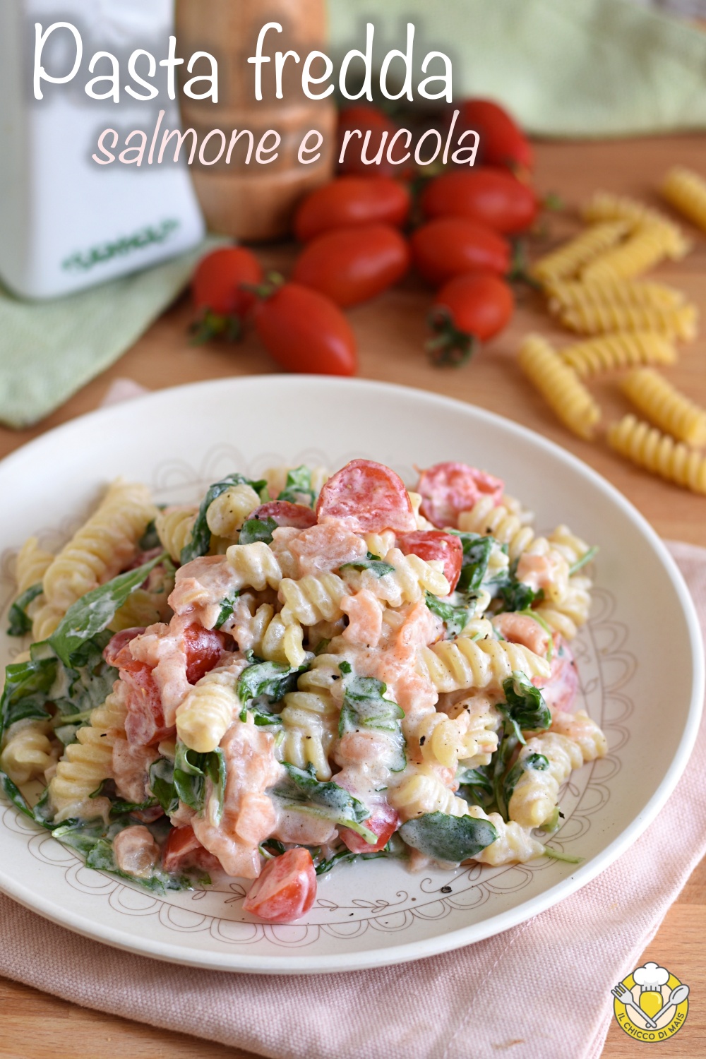 ☀️ PASTA FREDDA con SALMONE e RUCOLA... - Il chicco di mais | Facebook