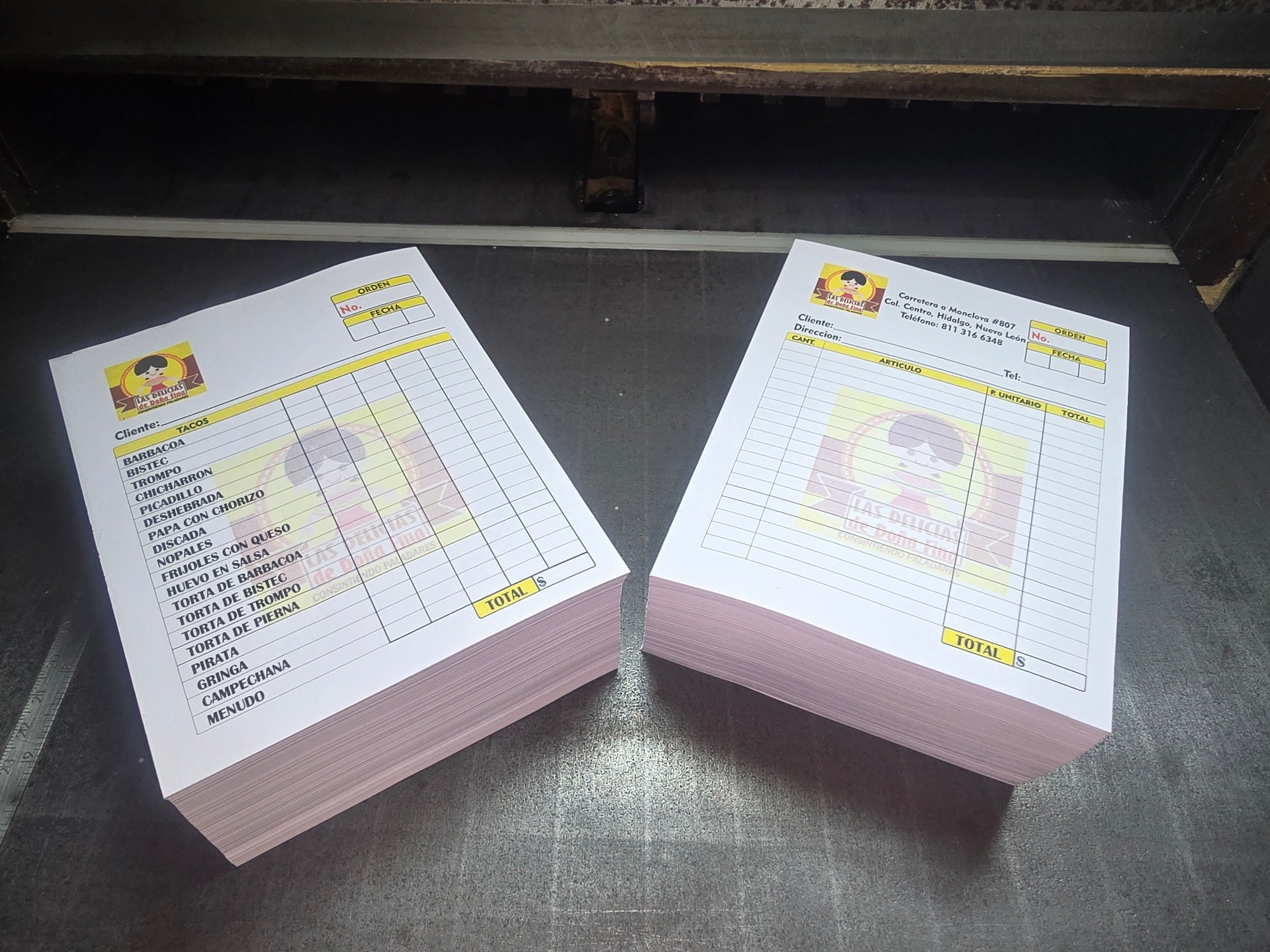 Andy - Notas, remisiones, comandas, formatos en general en papel ...