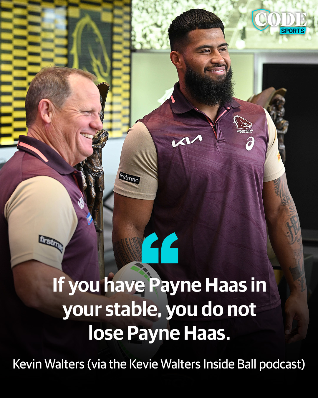 Telegraph - Kevie believes he could have kept Payne Haas in Brisbane if ...