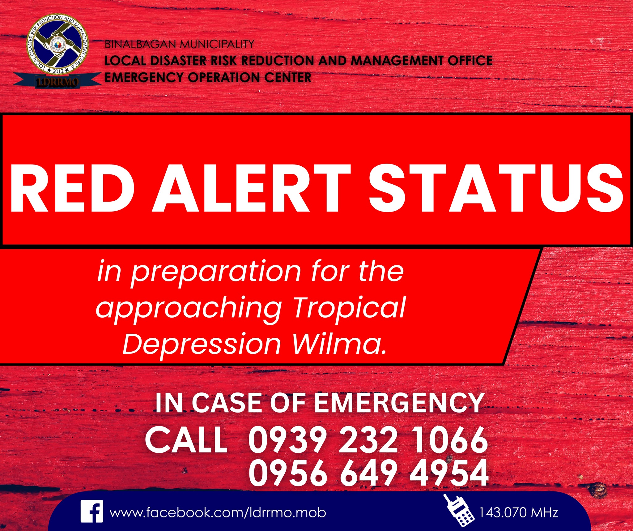 Ldrrmo - The Emergency Operation Center (EOC) is now ACTIVATED and ...