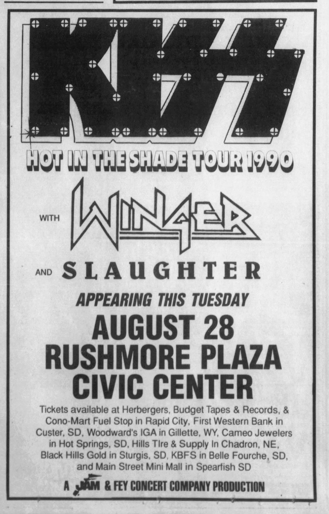 On this date in 1990: The 'Hot In The Shade' world tour brought