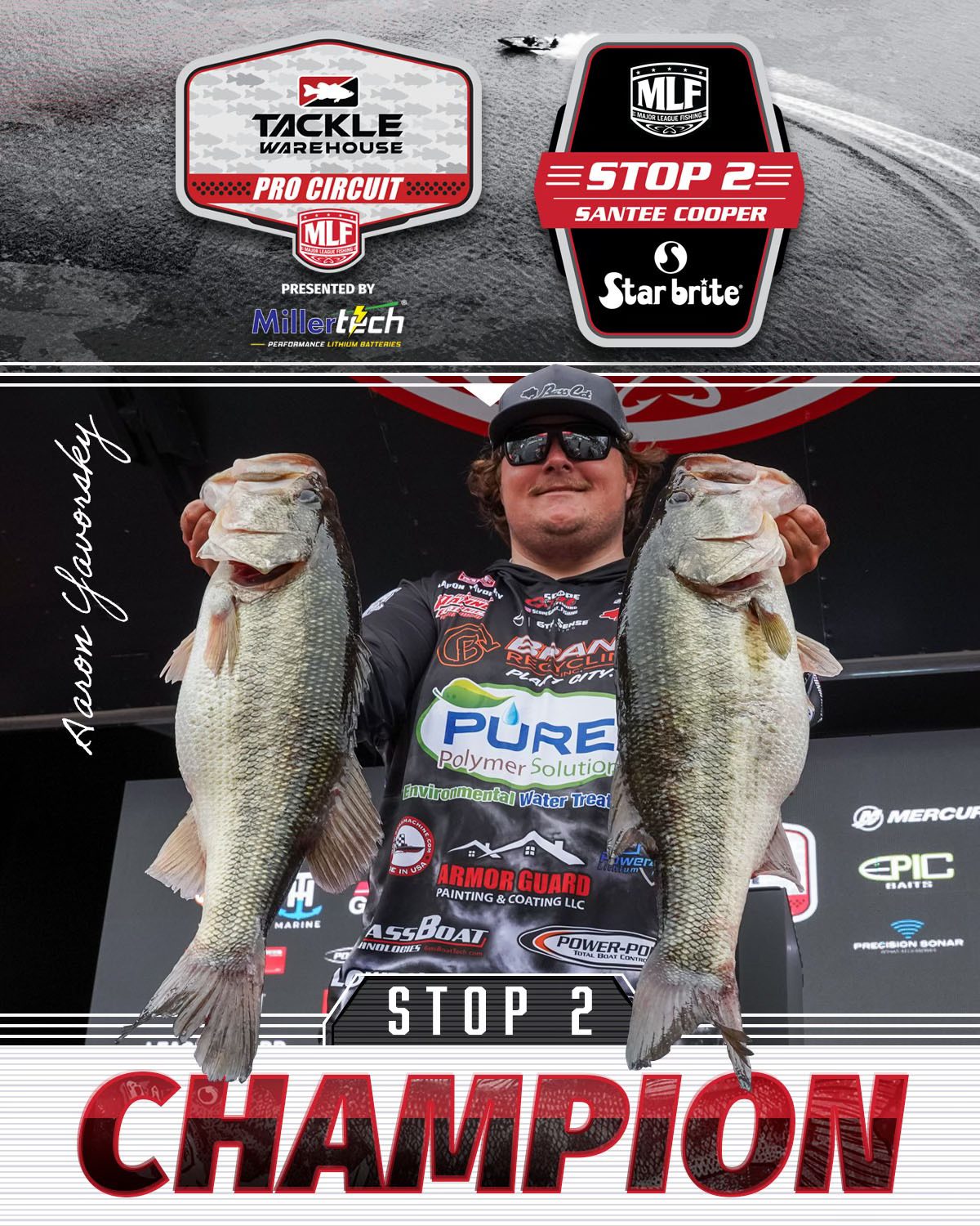 Congratulations Aaron Yavorsky, MLF5 Tackle Warehouse Pro Circuit 