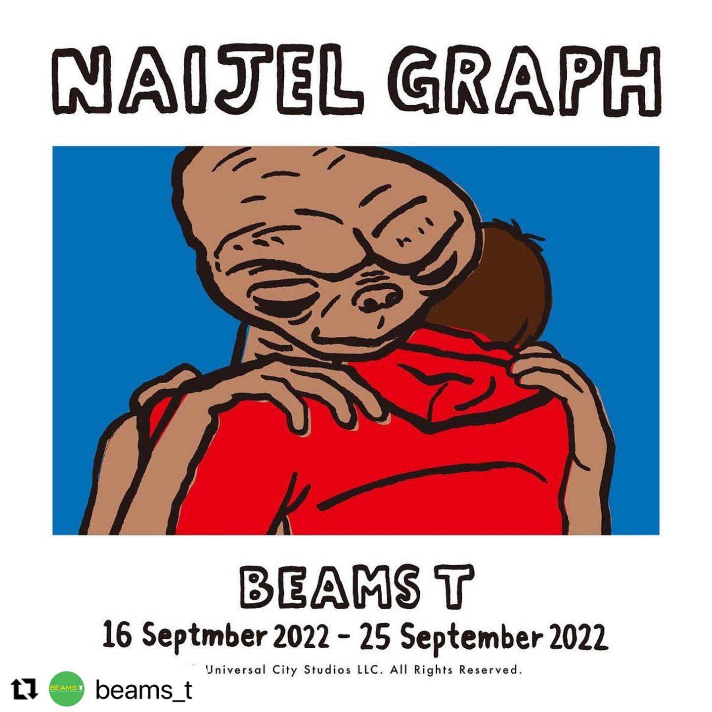Repost @beams_t with @use.repost ・・・ … NAIJEL GRAPH 『E.T.
