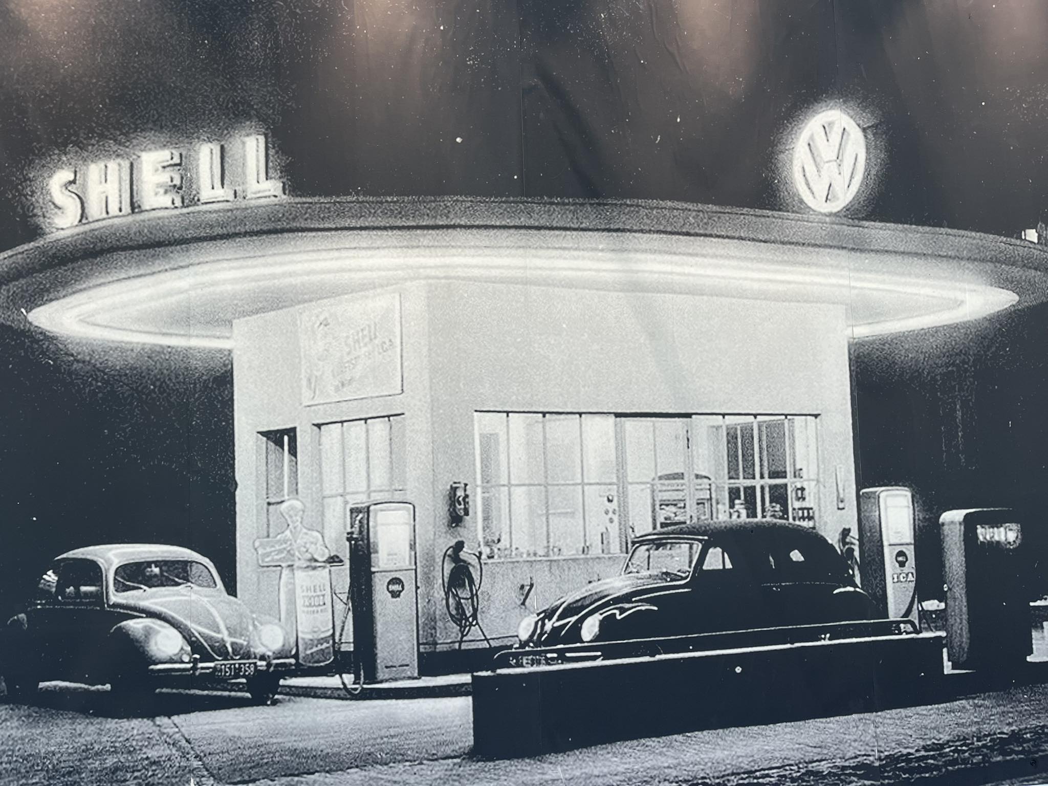 Dr. - Shell Tankstelle Autohaus Spreckelsen 1959 in Stade. Das Bild ...