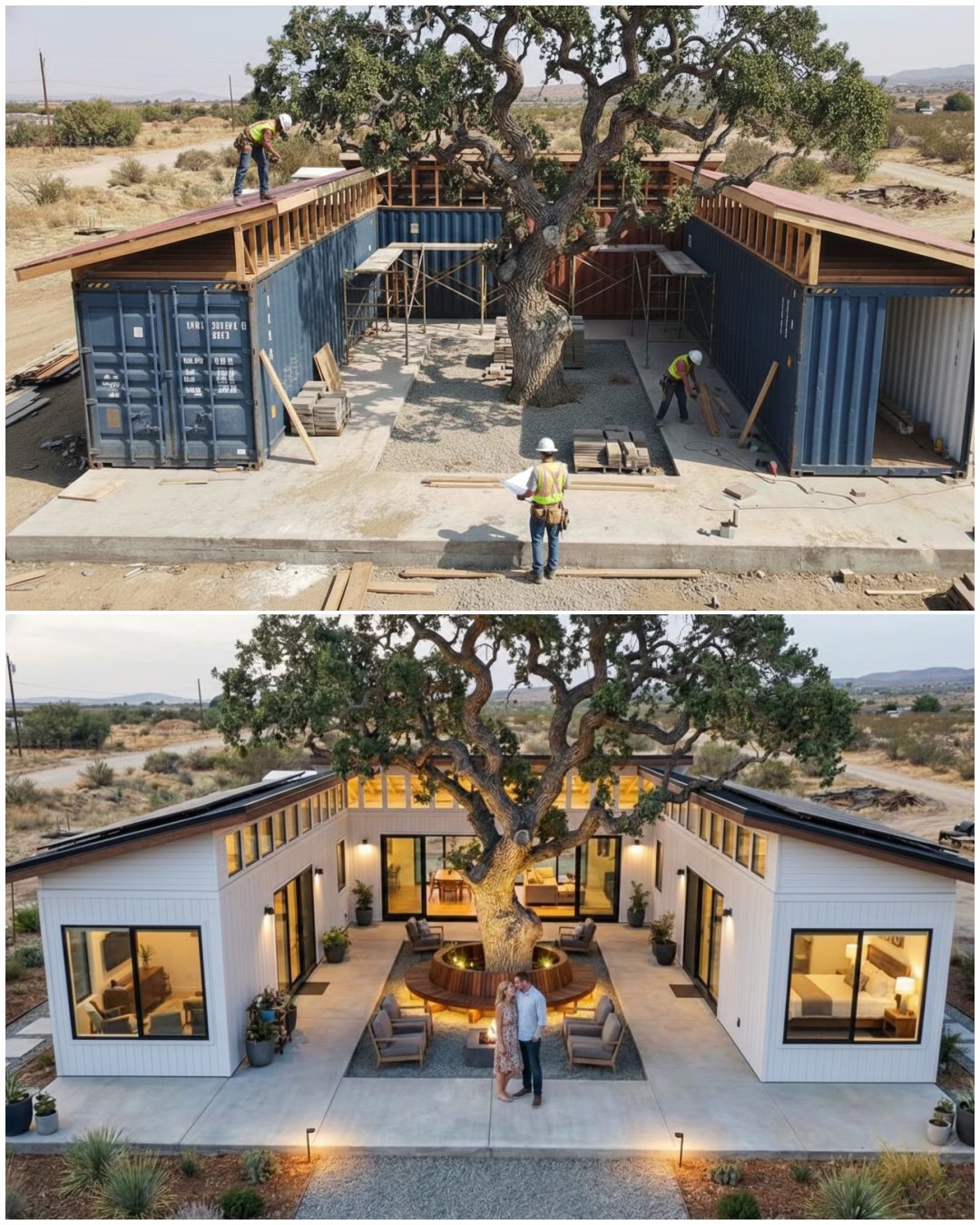 House - Building a shipping container home centered around a natural ...