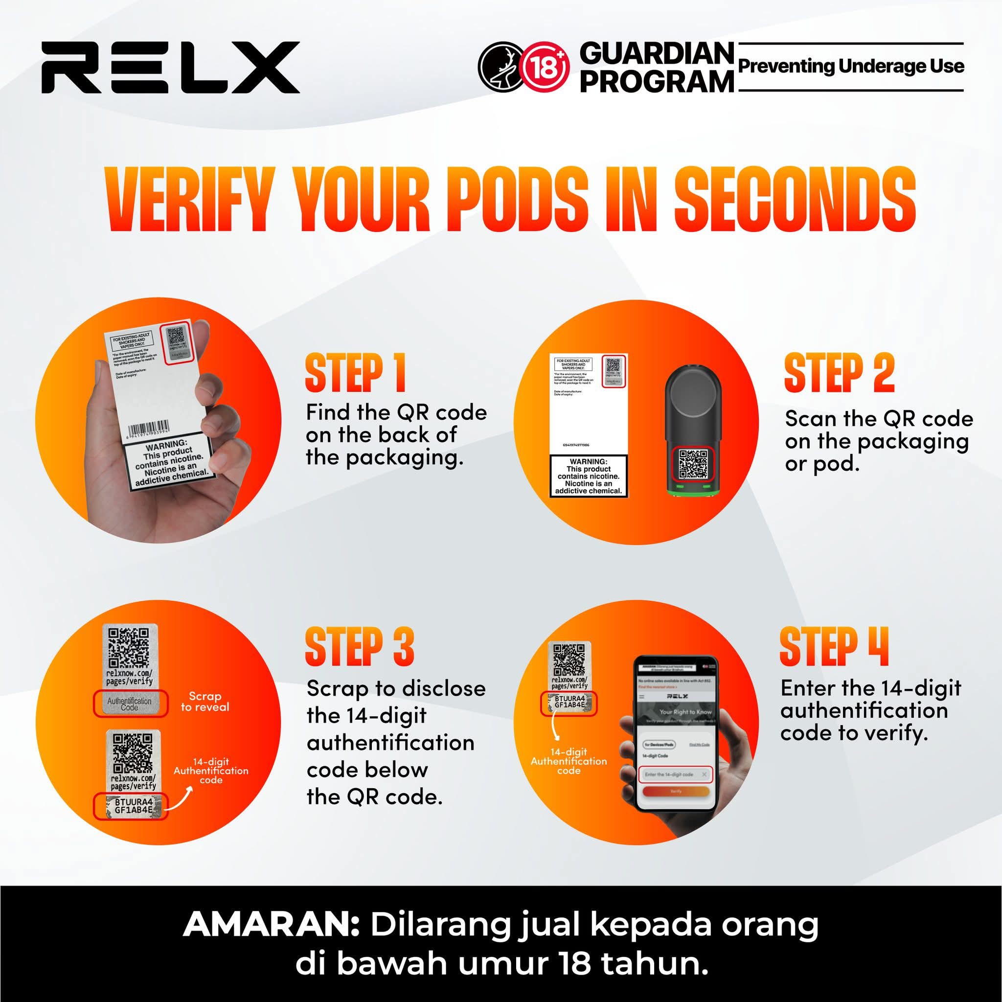 relx pod verify Ensure your pods are genuine by verifying them through our official website: 🔗 https://relxnow.my/pages/verify Follow these simple steps: 1️⃣ Locate the QR code on the packaging or 2️⃣ Scan the Foger CT10000 Disposable C-List Flavor:Berry Slush (Sativa)
