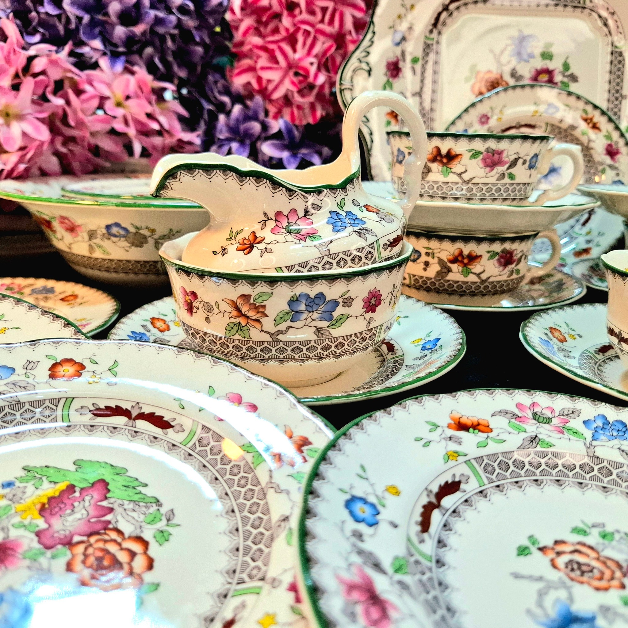 SPODE CHINESE ROSE a pattern that was first introduced circa 1815