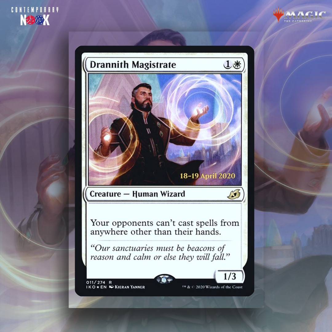 mtg cards like drannith magistrate mtg-singles-tle-drannithmagistrate-2  Axion Now Our sanctuaries must be beacons of reason and calm or else they will fall. Can this become the replacement