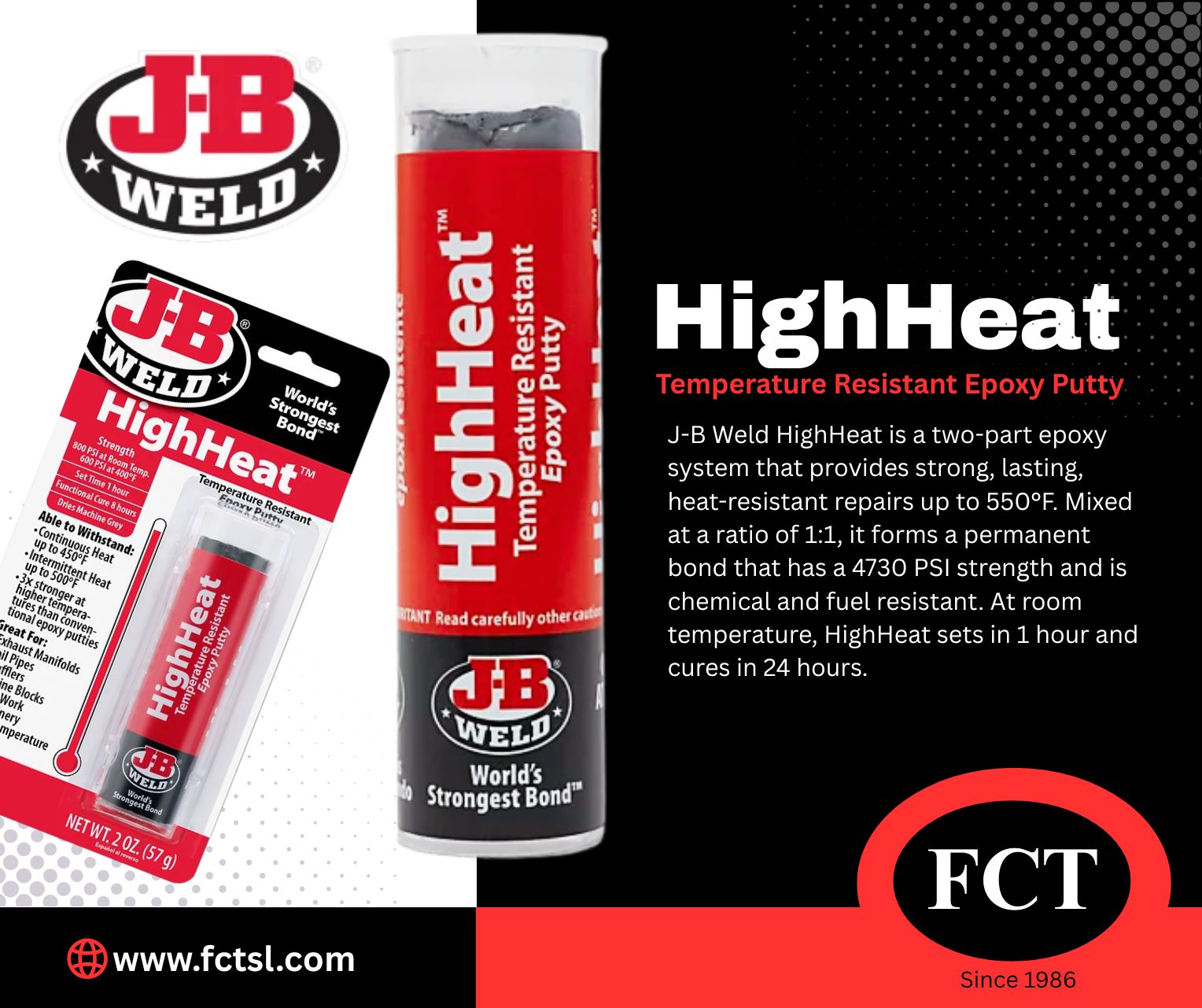 J-B WELD HighHeat Epoxy-Kitt 57g Hitzebeständig Metall-Reparatur (JB8297) ab 16,46 € (August 2026) | Vergleiche 1 Angebote auf
