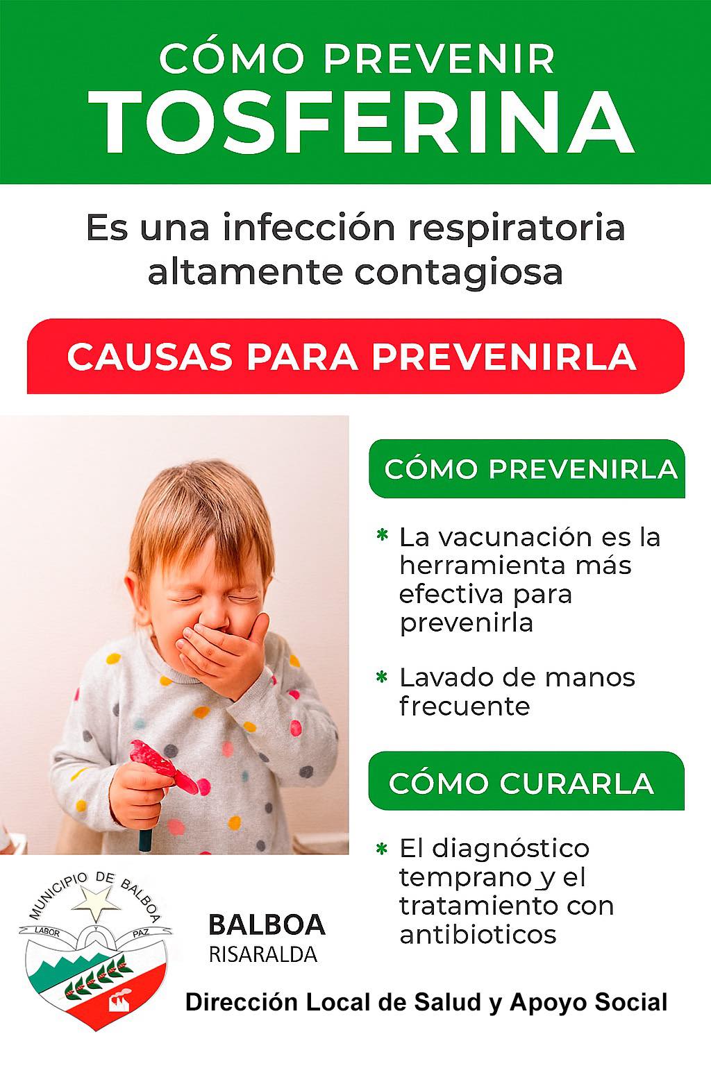 Alcaldía - 🦠 ¡CUIDADO CON LA TOSFERINA! 🦠 La tosferina es una infección ...