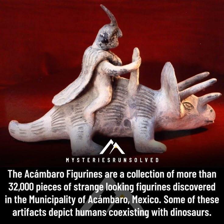 Acambaro figurines depict humans with dinosaurs in Mexico