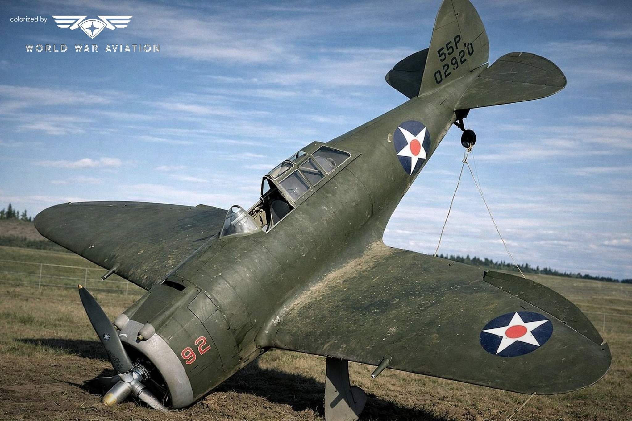 World - P-43A Lancer nosed-over in the sod at Portland AAB, January 19 ...