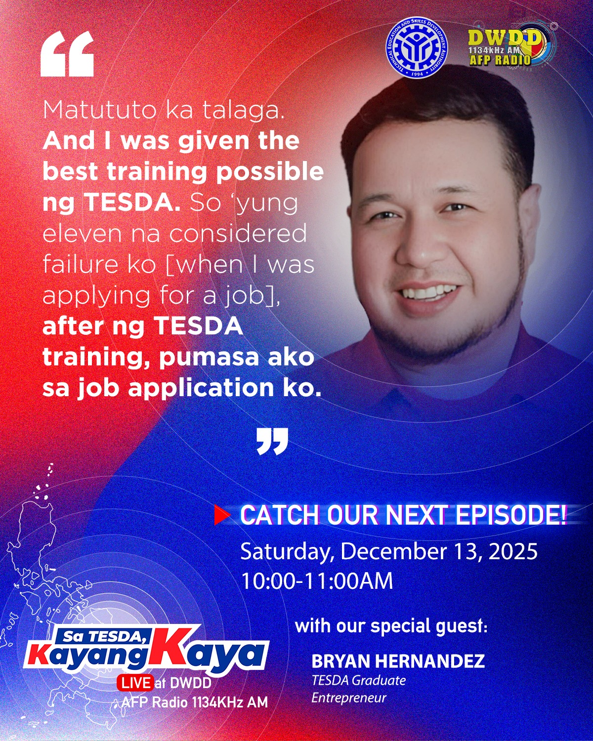 TESDA - Alam ni Bryan ang kahalagahan ng TESDA trainings dahil dito ...